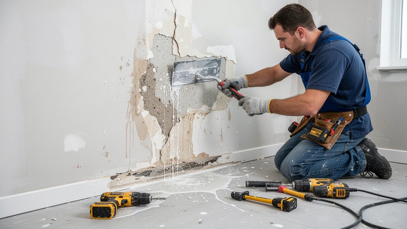 Wall Water Damage Repair